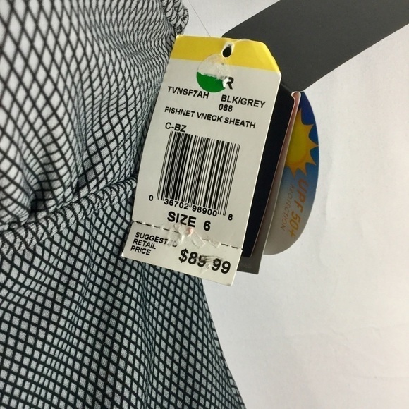 TYR Women's Fishnet V-Neck Sheath One Piece Swimsuit Size 6 NWT - Picture 13 of 13